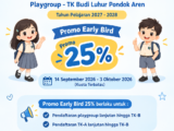 Promo Early Bird Diskon 25% dibuka mulai 14 September 2026